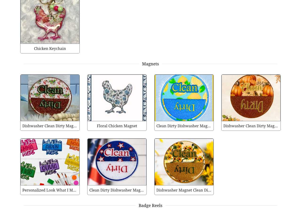 Auntie Boo Crafts — magnets and badge reels